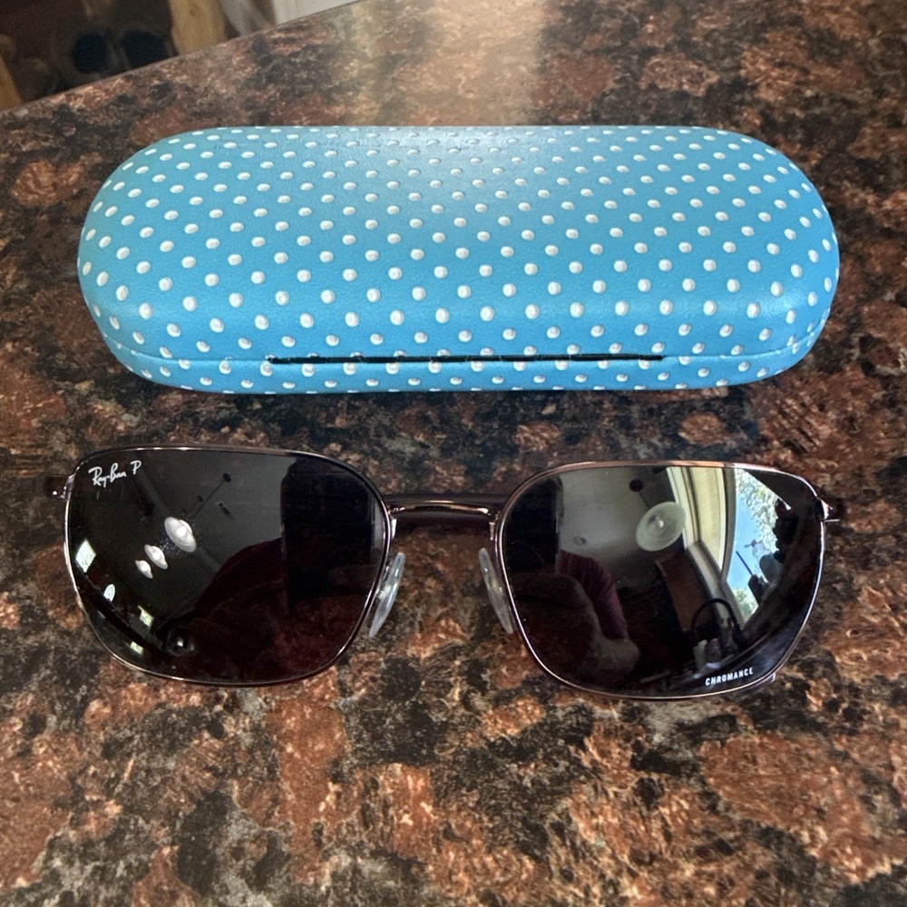 Ray-Ban RB3664CH Chromance Polarized Square Sunglasses Metal Frame Mint